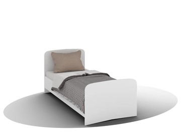 1-спальная детская кровать ВЕГА Кровать Кр-08 900 с плоским основанием (Белый древесный) в Ярославле