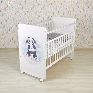 Детская кровать Фея 702 Милые панды, белый в Рыбинске