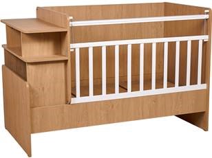 Кроватка-трансформер детская Polini kids Ameli 1150, белый-натуральный, серия Ameli в Рыбинске