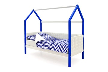 Кровать-домик детская «Svogen сине-белый» мягкая в Ярославле