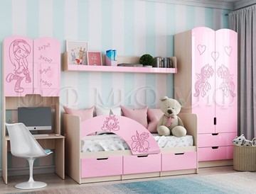 Детская комната для девочки Юниор-3, Розовый металлик в Ярославле