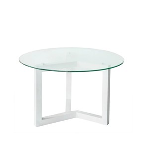 Стеклянный столик Оникс-8, Выбеленный дуб/Прозрачное стекло в Ярославле