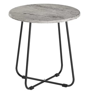 Круглый столик Мебелик BeautyStyle-14 (серый шпат/черный) в Ярославле
