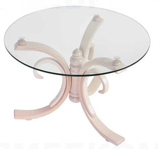 Стеклянный столик в зал СЖ 5 беленый дуб/стекло в Ярославле