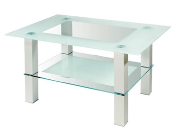 Стеклянный столик Кристалл 2 (алюминий-прозрачное) в Ярославле