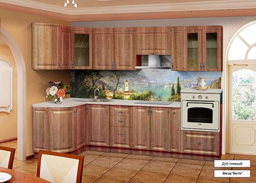 Угловая кухня Веста 1330х2800, цвет Дуб темный в Рыбинске