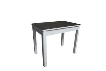 Стеклянный кухонный стол Айсберг-2СТ белое/черное/прямые массив в Ярославле