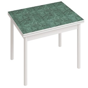 Обеденный стол СТ22, Белый/Зеленый мрамор в Ярославле