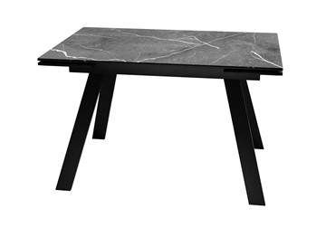 Раздвижной стол DikLine DKL140 Керамика Черный мрамор/опоры черные (2 уп.) в Ярославле