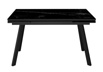 Керамический кухонный стол DikLine SKA125 Керамика Черный мрамор/подстолье черное/опоры черные (2 уп.) в Ярославле