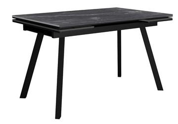 Кухонный стол раскладной DikLine SKA125 Керамика Серый мрамор/подстолье черное/опоры черные (2 уп.) в Ярославле