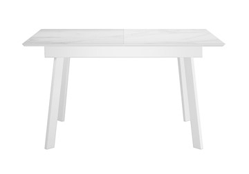 Керамический стол DikLine SKH125 Керамика Белый мрамор/подстолье белое/опоры белые (2 уп.) в Ярославле