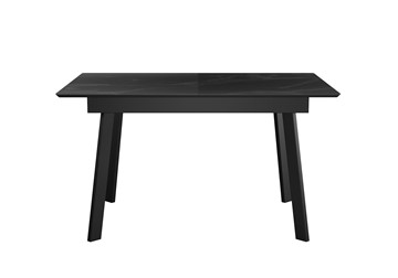 Керамический обеденный стол DikLine SKH125 Керамика Черный мрамор/подстолье черное/опоры черные (2 уп.) в Рыбинске