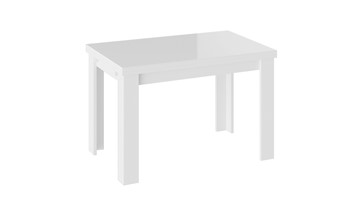 Мини-стол на кухню Норман тип 1, цвет Белый/Стекло белый глянец в Ярославле