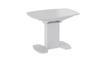 Маленький обеденный стол Портофино (СМ(ТД)-105.01.11(1)), цвет  Белый глянец/Стекло белое в Ярославле