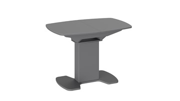 Маленький кухонный стол Портофино (СМ(ТД)-105.01.11(1)), цвет Серое/Стекло серое матовое LUX в Ярославле