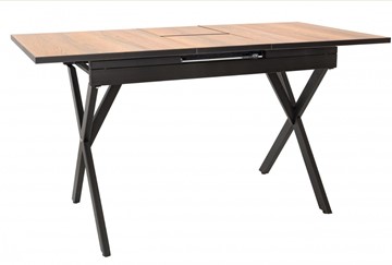 Кухонный раздвижной стол Стайл № 11 (1100/1500*700 мм.) столешница Оптивайт , фотопечать, форма Флан, с механизмом бабочка в Ярославле