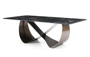 Керамический стол DT9305FCI (240) черный керамика/бронзовый в Рыбинске