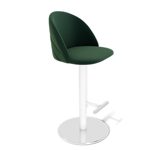 Барный стул SHT-ST35-2 / SHT-S128 (лиственно-зеленый/хром/белый муар) в Ярославле
