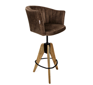 Барный стул SHT-ST42-1 / SHT-S92 (кофейный трюфель/браш.коричневый/черный муар) в Ярославле
