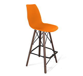 Барный стул SHT-ST29/S80 (оранжевый ral2003/темный орех/черный) в Рыбинске