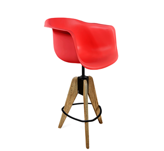Барный стул SHT-ST31/S92 (красный/брашированный коричневый/черный муар) в Ярославле