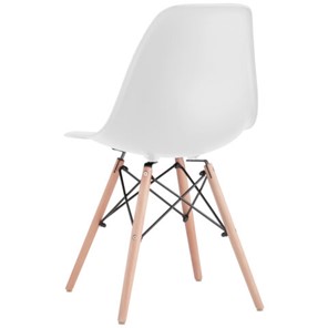 Комплект стульев 4 шт. BRABIX "Eames CF-010", пластик белый, опоры дерево/металл, 532630, 2033A в Рыбинске