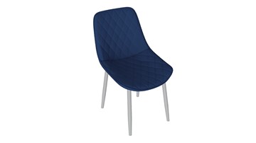 Обеденный стул Oscar (Белый муар/Велюр L005 синий) в Рыбинске