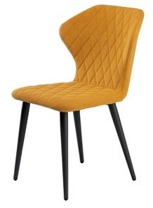 Обеденный стул Йорк, Велюр DREAM yellow (горчица) / Черный муар матовый в Ярославле