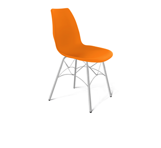 Кухонный стул SHT-ST29/S107 (оранжевый ral2003/хром лак) в Ярославле