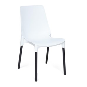 Обеденный стул GENIUS (mod 75) 46x56x84 белый/черные ножки арт.12829 в Рыбинске