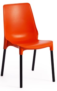 Обеденный стул GENIUS (mod 75) 46x56x84 оранжевый/черные ножки арт.15282 в Ярославле