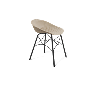 Обеденный стул SHT-ST19-SF1 / SHT-S107 (ванильный крем/черный муар) в Рыбинске