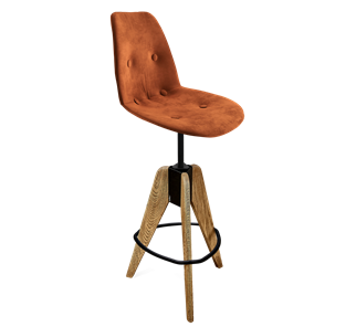 Полубарный стул SHT-ST29-C2 / SHT-S92 (песчаная буря/браш.коричневый/черный муар) в Ярославле