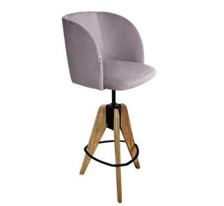 Полубарный стул SHT-ST33 / SHT-S92 (сиреневая орхидея/браш.коричневый/черный муар) в Ярославле