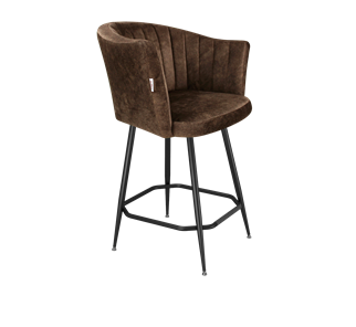 Полубарный стул SHT-ST42-1 / SHT-S148-1 (кофейный трюфель/черный муар) в Ярославле