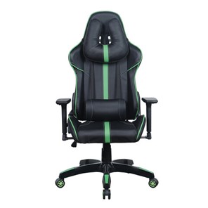 Компьютерное кресло Brabix GT Carbon GM-120 (две подушки, экокожа, черное/зеленое) 531929 в Рыбинске