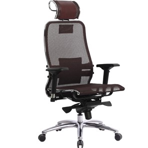 Кресло офисное Samurai S-3.04, темно-бордовый в Ярославле