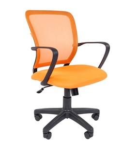 Офисное кресло CHAIRMAN 698 black TW, ткань, цвет оранжевый в Рыбинске