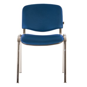 Офисный стул Brabix Iso CF-001 (хромированный каркас, кожзам синий) 531428 в Ярославле