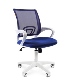 Офисное кресло CHAIRMAN 696 white, ткань, цвет синий в Рыбинске