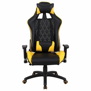 Компьютерное кресло Brabix GT Master GM-110 (две подушки, экокожа, черное/желтое) 531927 в Рыбинске