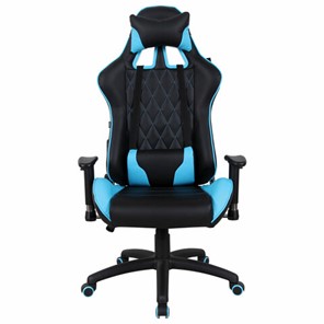 Кресло офисное Brabix GT Master GM-110 (две подушки, экокожа, черное/голубое) 531928 в Рыбинске