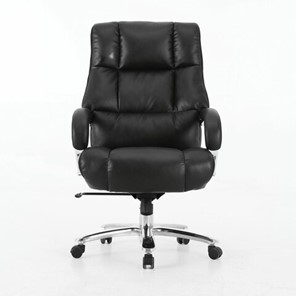 Кресло компьютерное Brabix Premium Bomer HD-007 (рециклированная кожа, хром, черное) 531939 в Рыбинске