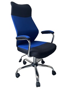 Кресло офисное C168 черный/синий в Ярославле