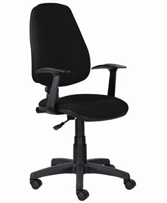 Кресло в офис Brabix Comfort MG-321, регулируемая эргономичная спинка, ткань, черное в Рыбинске