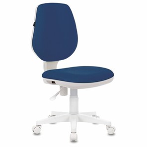 Офисное кресло Brabix Fancy MG-201W (без подлокотников, пластик белый, синие) 532413 в Ярославле