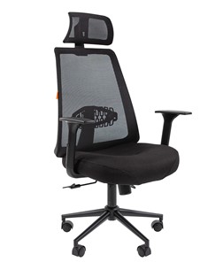 Офисное кресло CHAIRMAN 535 BLACK Сетчатый акрил черный / Полиэстер черный в Ярославле
