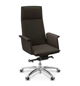 Кресло для руководителя Лео, экокожа премиум / темно-коричневая CN1113 в Ярославле