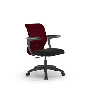 Компьютерное кресло SU-M-4/подл.160/осн.005 бордовый/черный в Ярославле